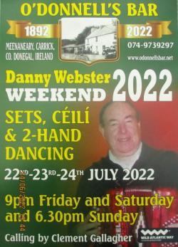 2022 Danny Webster Weekend in O'Donnell's Bar
