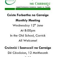 Coiste Forbartha na Carraige June 2024 Meeting