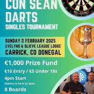 2025 Con Sean Darts Tournament Carrick UPDATE